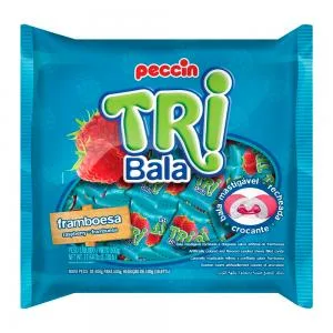 Bala Mastigavel Peccin Tribala Framboesa 500g