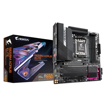 Placa Mae Gigabyte Aorus Elite Socket AM5 Chipset B650 Ddr 5 Atx