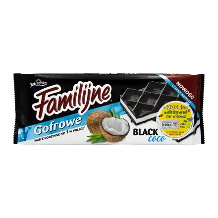 GALLETA WAFLE FAMILIJNE BLACK RELLENO DE COCO 140GR