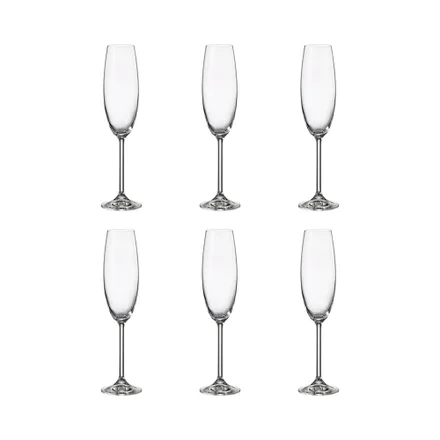 Set Copas Champan Bohemia Natalia Maxima 6 Piezas 230ml