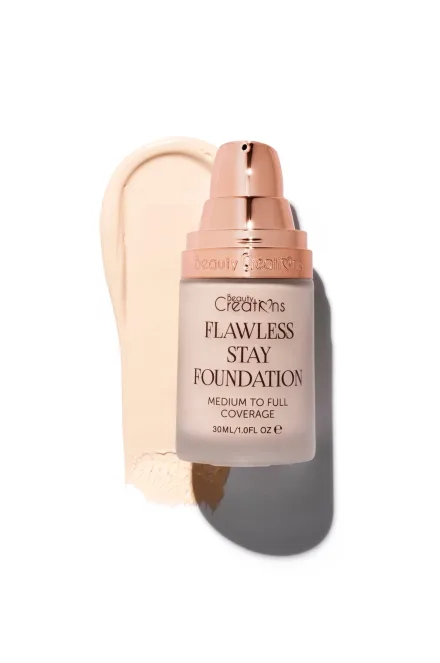 BEAUTY CREATIONS BASE FLAWLESS STAY FOUNDATION 1.0 MEDIUM TO FULL