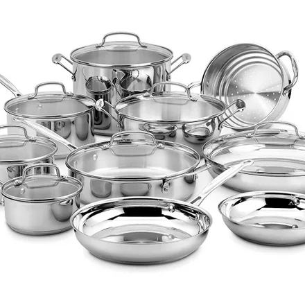 Jogo Panelas Cuisinart 77 17N Inducao Chef Classic 17 Inoxidavel