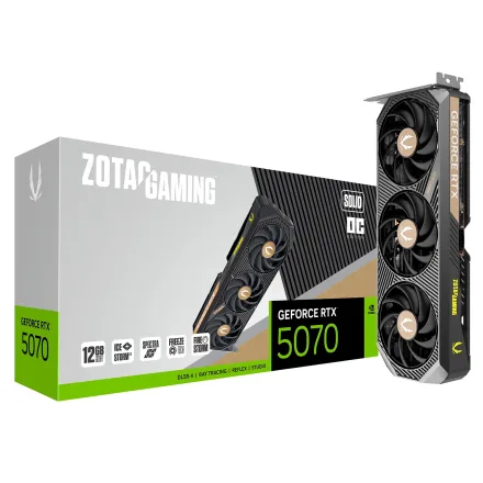 Placa Video Zotac Solid Oc Geforce Rtx 5070 Gddr 7 Zt 10P