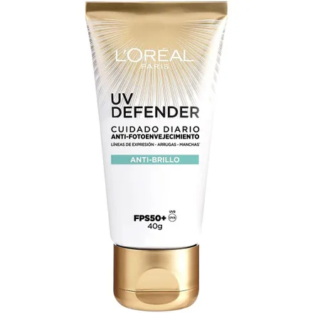 Protetor Solar Oreal Anti Brilho Uv Defender Fps 50 Plus 40g