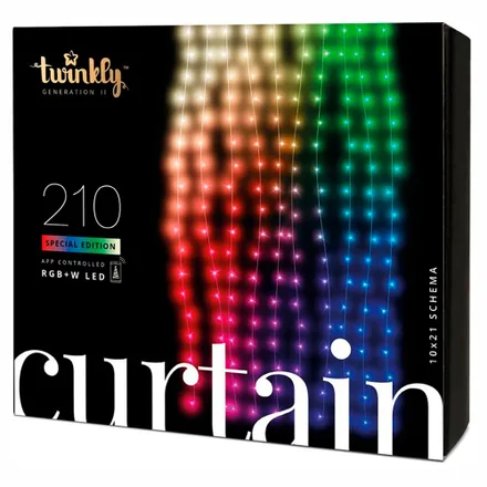 Luzes Twinkly Curtain 210 Rgb Plus IP44 Bivolt Tus