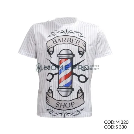 Camiseta de barbeiro tamanho m