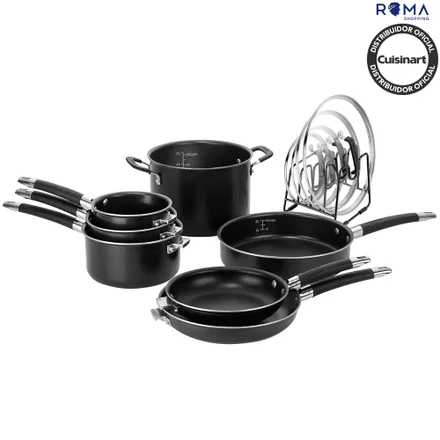 Jogo Panelas Antiaderente Cuisinart N51C 12BK Smartnest 12