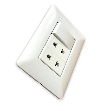 Inter Switch 1 Botao Tomada Dupla 1WAY Plus Duplo 2PIN