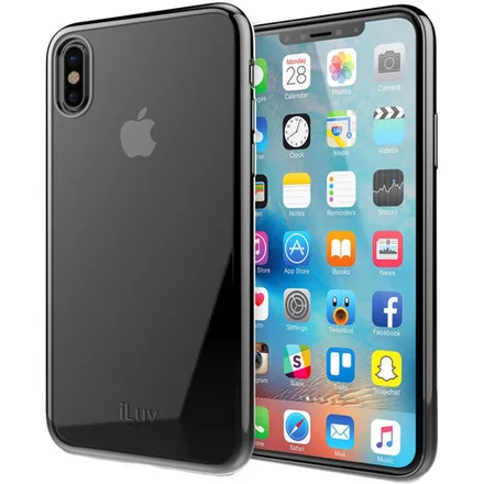 Capa iLuv iPhone X/XS Metal Care Preto Transparente AIXMTBK