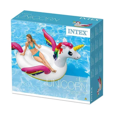 Colchoneta Intex 57281 Unicornio Mega Rosa 2.87 X1.93 M