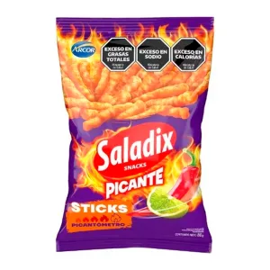 Salgadinho Sticks Arcor Saladix Picante Fogo Pacote 80g