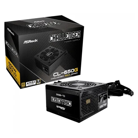 Fonte Asrock Challenger Cl Atx 80 Plus 650g