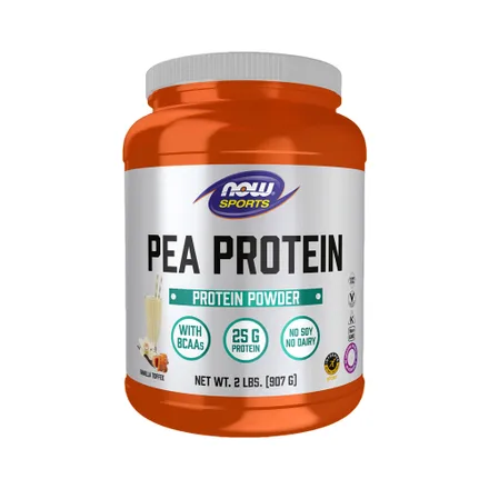 Suplemento Now Pea Protein Vanilla Toffee 907 Gr
