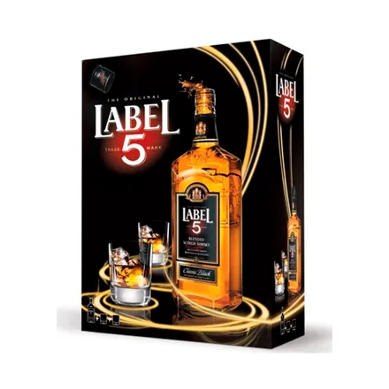 Whisky Label 5 8 Anos 02 Vasos 750ml