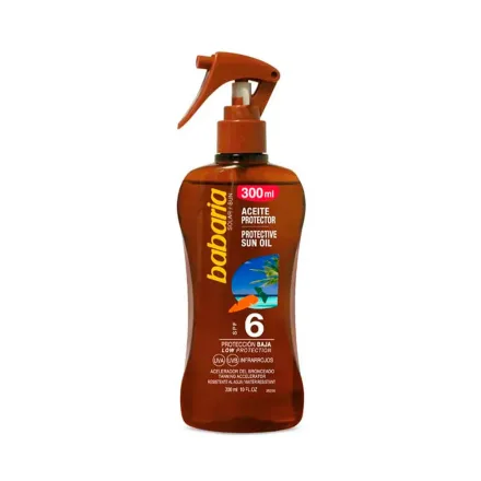 Aceite Protector Babaria Sun Oil Carrot Spf 6 300ml