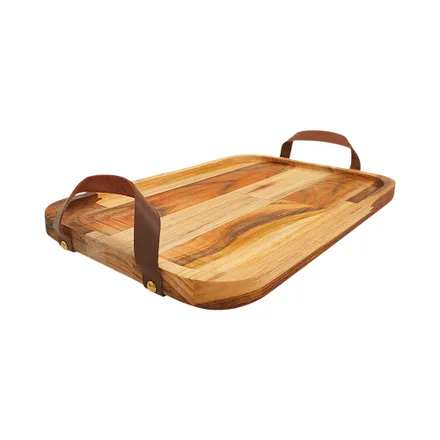 Bandeja Servir Con Alza Cuero Grilazer TC49