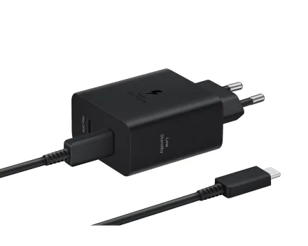 SAMSUNG CARGADOR TIPO C EP-T5020XBEGWW C/CABLE 50W BLACK