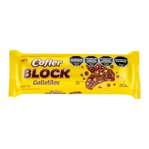 Biscoito Arcor Cofler Block Gotas Chocolate Amendoim 124g