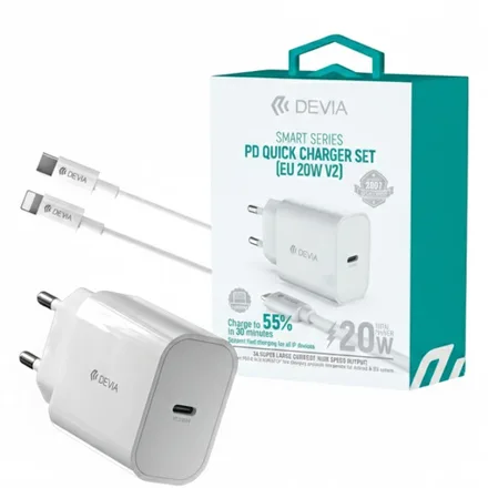 Cargador Devia Rlc 381B Fuente Cable Lightning 1M