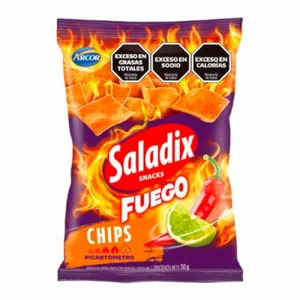 Salgadinho Chips Arcor Saladix Picante Fogo Pacote 60g