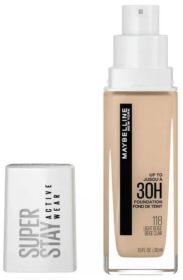 Base Maybelline Super Stay Active Wear 30H 118 Light Beige 30ml