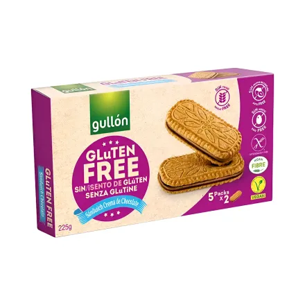 Galletitas Gullon Crema Chocolate Sin Gluten 225g
