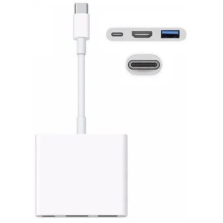 Adaptador Apple MUF82ZM/A Multipuerto De USB-C A AV Digital - White
