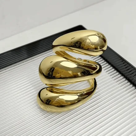 BRACELETE L.M DOURADO ESPIRAL GRANDE PUL 19605