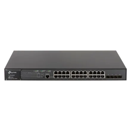 Hub Switch Tl 24 Portas 8POE Plus 4 Slots Sfp 10g