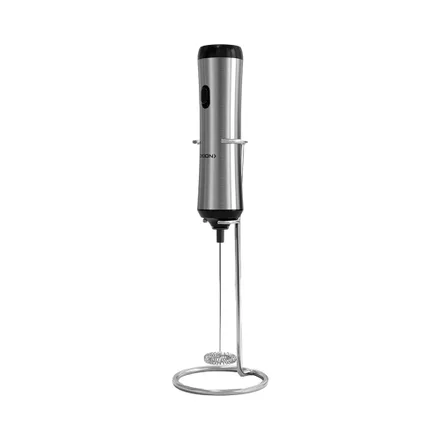 Mixer Espumador De Leche Xion Xi Latte Recargable Plata Negro