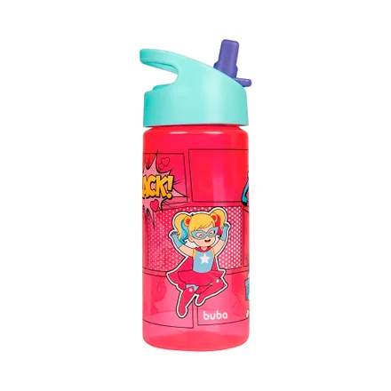 Botella Buba Superheroina Rosa 380ml