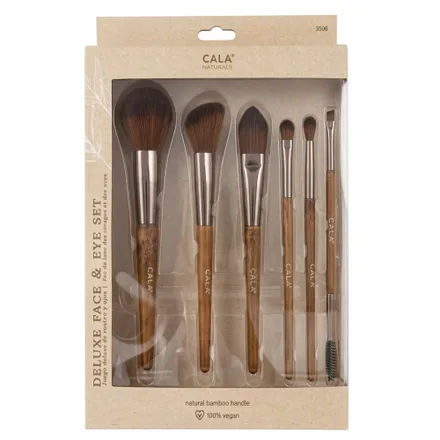Set Pinceles Cala Bamboo Deluxe Face Eye 6PCS