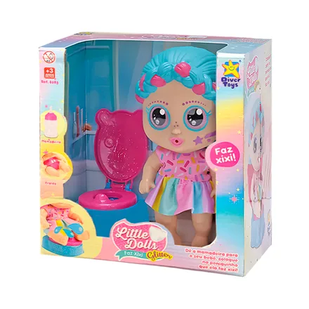 Muneca Divertoys Little Dolls Glitter Hora Del Bano 8283