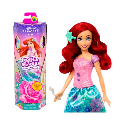 Muneca Mattel Disney Princess Ariel Spin Reveal Htv 88