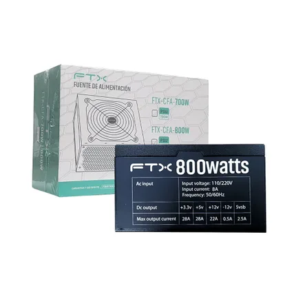 Fuente De Alimentación Ftx 800 W Ftx Cfa 800 W Negro