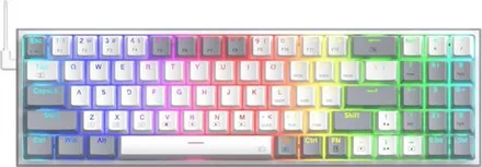 Teclado Gaming Redragon Pollux K628WG-RGB (Ingles com Fio) Switch Red