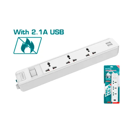 Zapatilla Electrica Con Extension Total Vsb 13 3