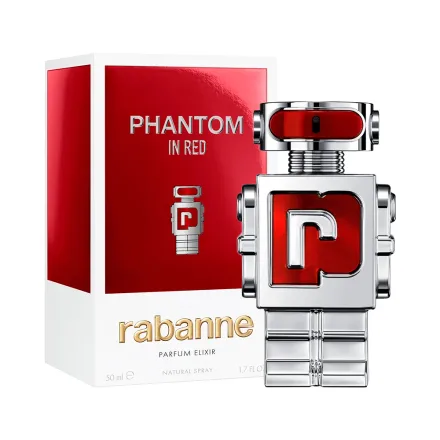 Perfume Rabanne Phantom In Red Parfum Elixir Masculino 50ml