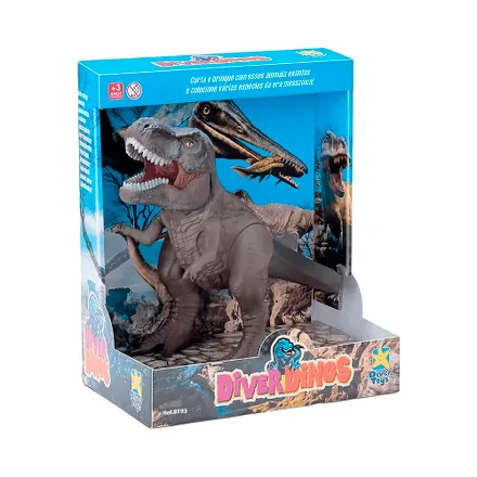 Figura Dinosaurio Divertoys Diver Dinos Tiranossauro Rex 8193