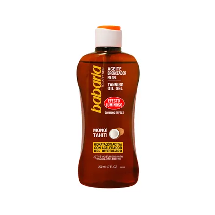 Aceite Bronceador Babaria Gel Luminoso Monoi Tahiti 200ml