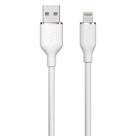 DEVIA CABLE EC630 USB A LIGHTNING 1.2M WHITE