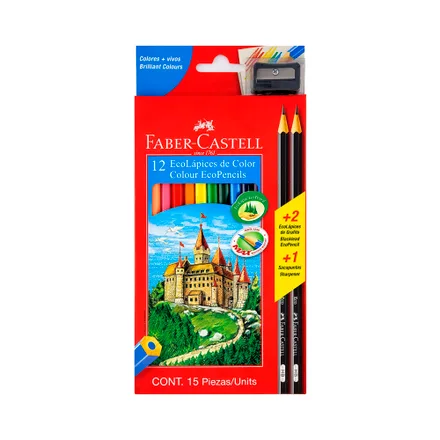 Ecolapices Color Faber Castell Plus 2G Sacapuntas 12 2