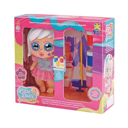 Muneca Divertoys My Little Dolls Pintar Repintar Glitter 8292