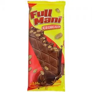 Barra Chocolate Georgalos Ao Leite Amendoim 160g