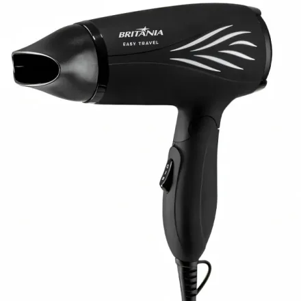 Secador de Cabelo Britânia Easy Travel 1.000 watts Bivolt - Preto