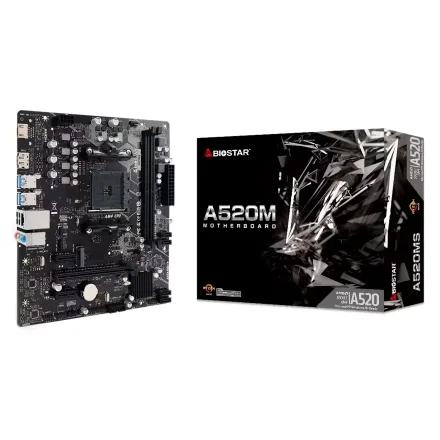 Placa Mae Biostar Ddr 4 Socket AM4 Chipset A520 Atx