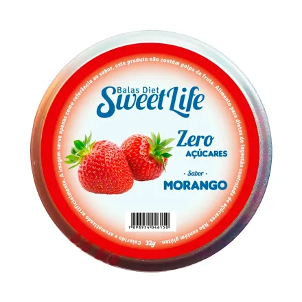 Caramelos Sweet Life Sabor Frutilla Zero Azucar 32g
