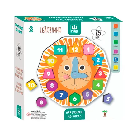 Rompecabezas Nig Brinquedos Aprendiendo Las Horas 0419 13 Piezas