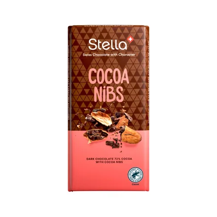 Chocolate Stella Cocoa Nibs 72 80g