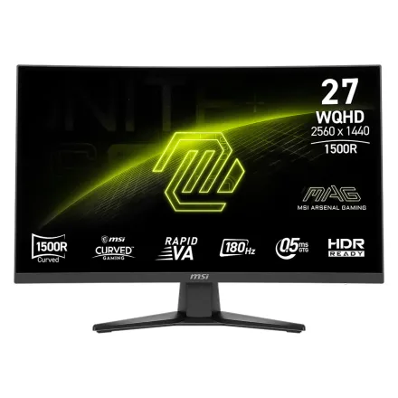 Gamer Msi Mag E18 27 Wqhd Curvo Hdmi Dp